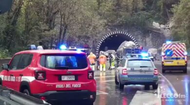FRANA IN SS36 DIR TRA LECCO E BALLABIO, NESSUNA VITTIMA. STRADA CHIUSA