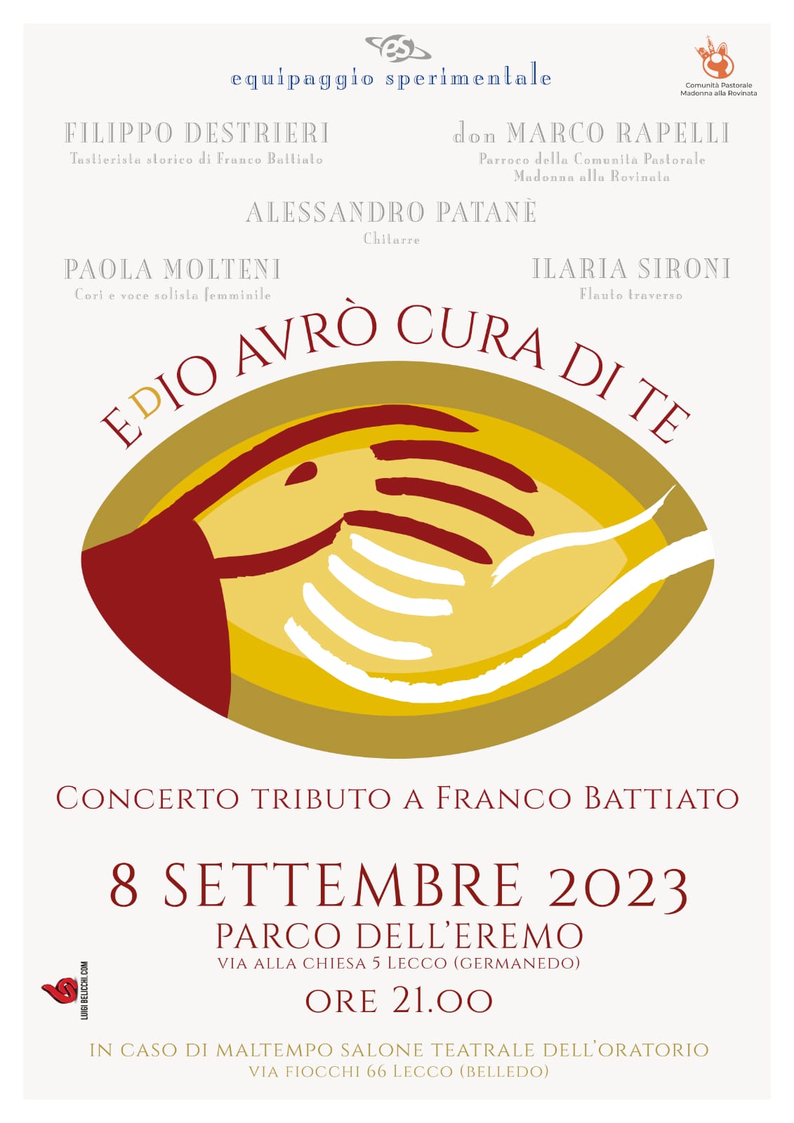 CONCERTO A PARCO DELL’EREMO VENERDI’ 8 SETTEMBRE