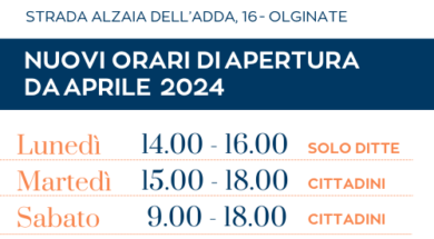 Nuovi orari cdr Olginate Valgreghentino (2)