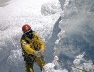 1974 – Mario Conti sulla parete ovest del Cerro Torre