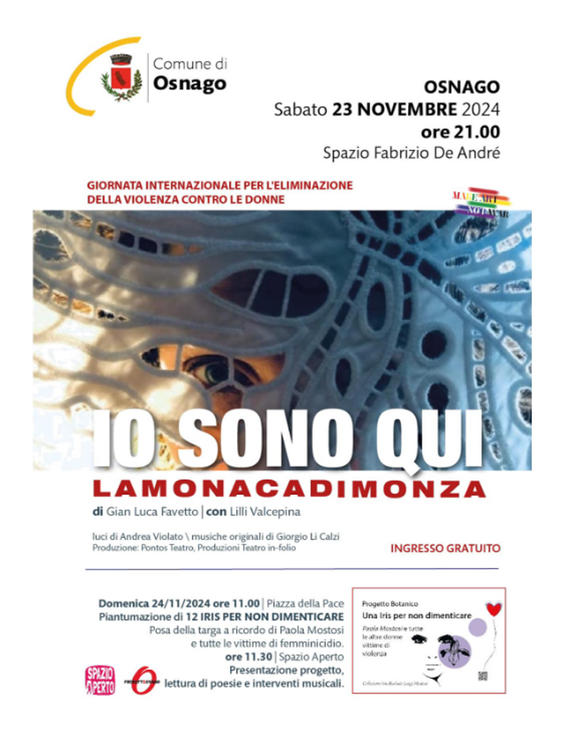 IN SCENA AD OSNAGO LO SPETTACOLO “IO SONO QUI – LA MONACA DI MONZA”