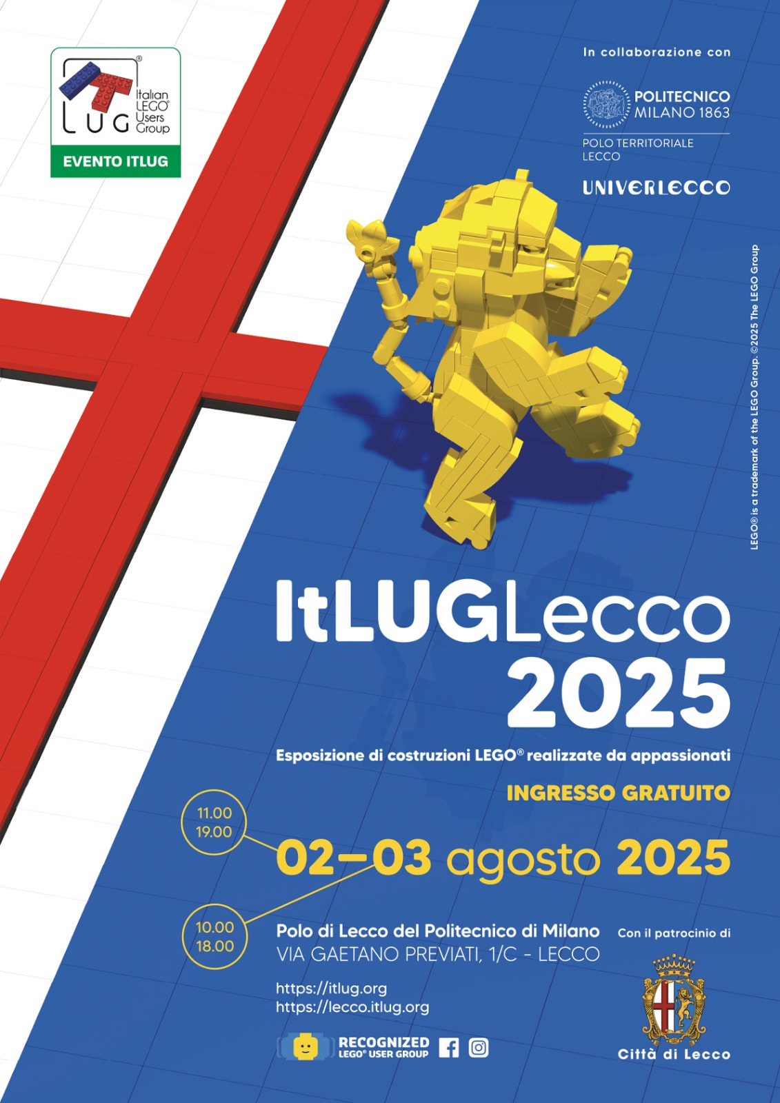 TORNA ITLUG DAL 2 AL 3 AGOSTO E LECCO TORNA BAMBINA
