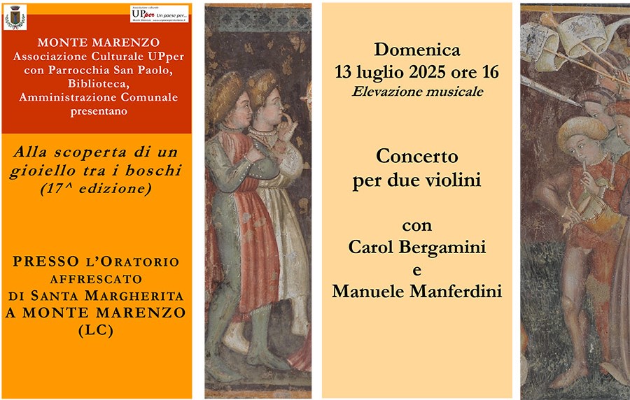 MONTE MARENZO: DIALOGHI PER DUE VIOLINI IN SCENA A SANTA MARGHERITA