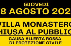 Villa Monastero, allerta rossa 28 agosto 2025