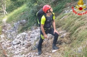 Frana sul sentiero numero 5