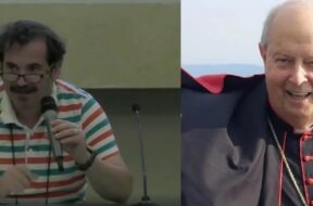prof. Romano Pesavento – presidente CNDDU e il cardinale Cantoni