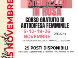 Locandina Corso di autodifesa femminile 2025 – Sicurezza in Rosa