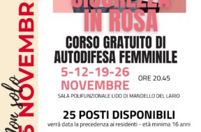 Locandina Corso di autodifesa femminile 2025 – Sicurezza in Rosa