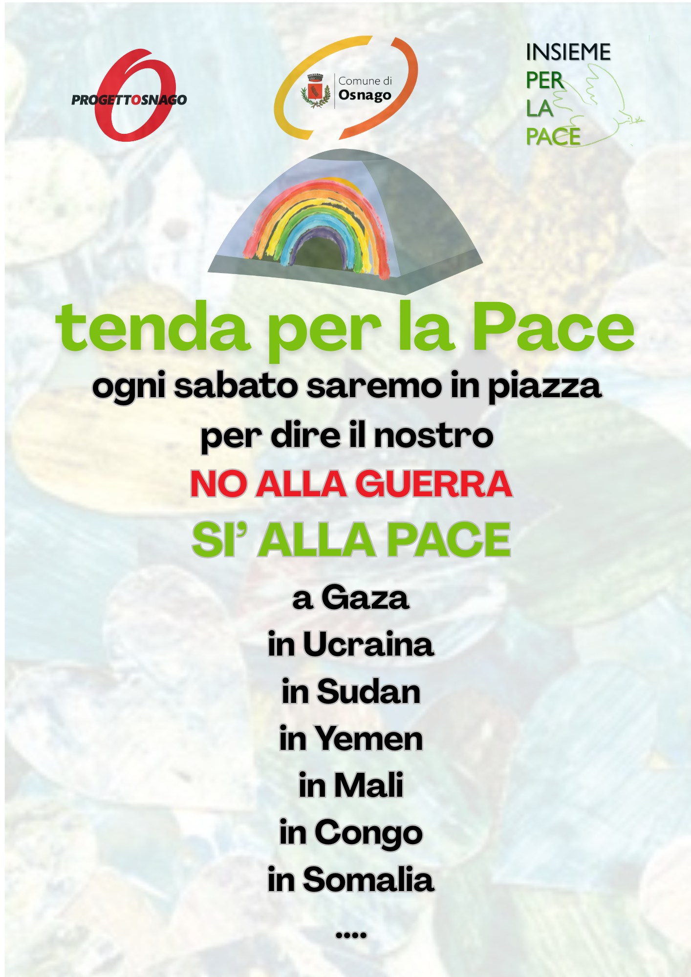 SABATO 29 NOVEMBRE IN PIAZZA A OSNAGO PER LA PACE