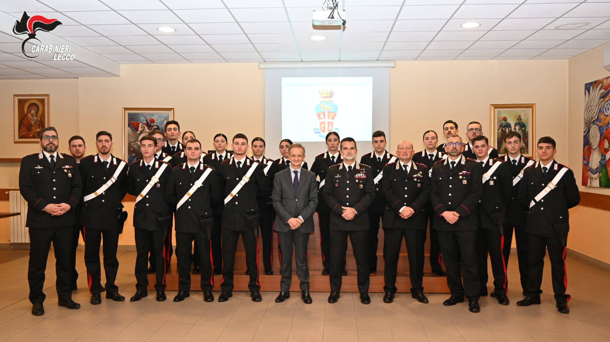 SALUTO DEL PREFETTO DI LECCO AI CARABINIERI NEO GIUNTI