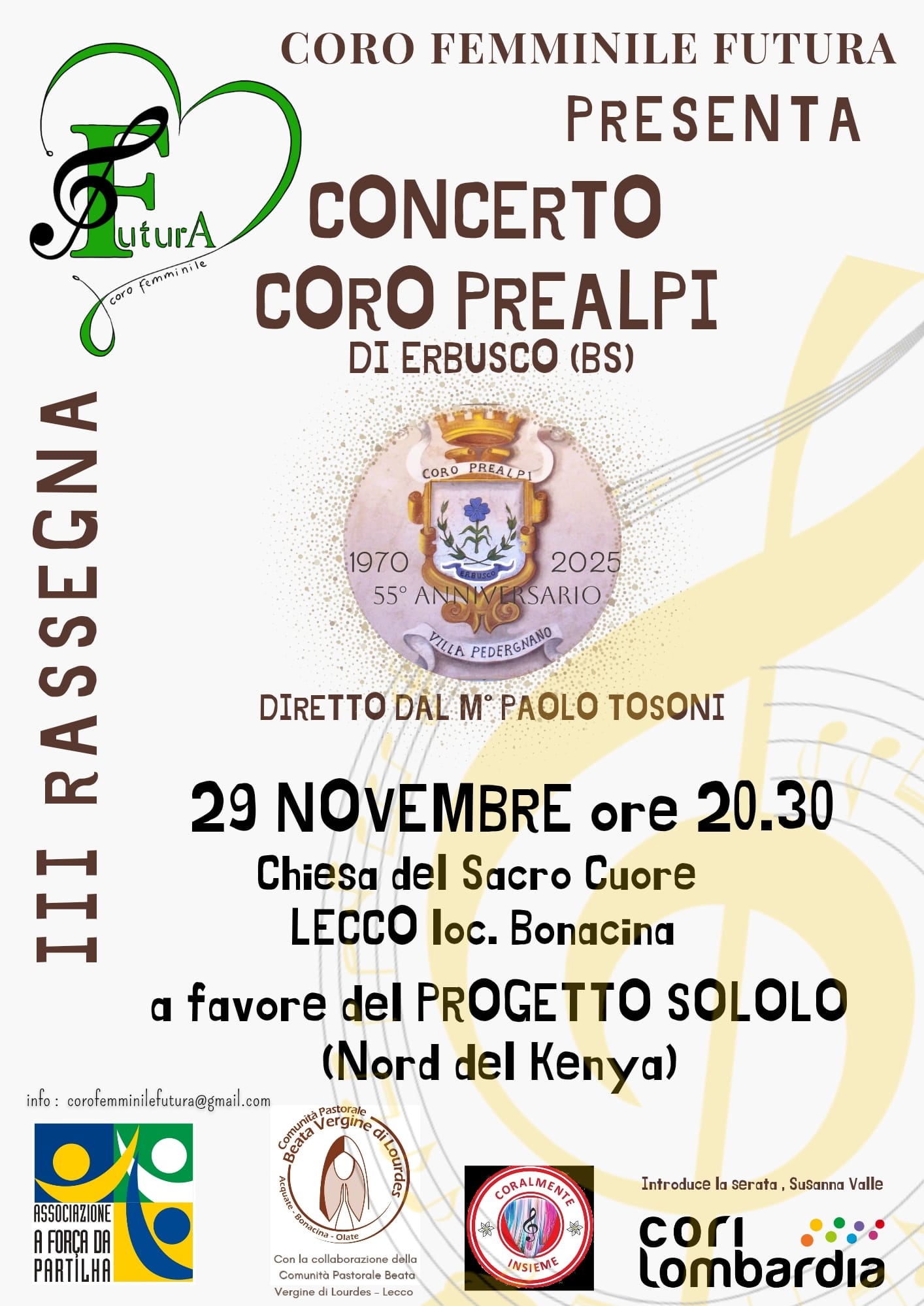 CORO FEMMINILE FUTURA IN CONCERTO CON IL “CORO PREALPI DI ERBUSCO”