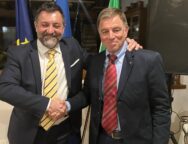 Andrea Mauri, a sinistra, e il nuovo presidente Riccardo Benedetti