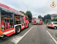 vigili del fuoco a Calco