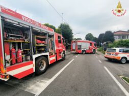 vigili del fuoco a Calco