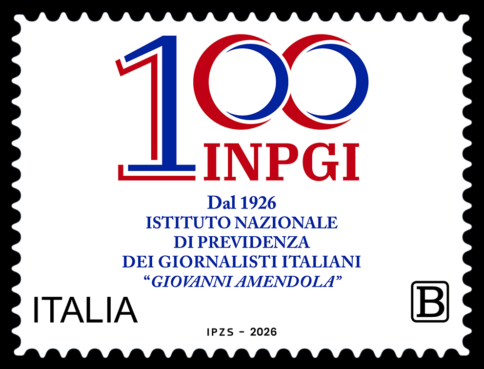 POSTE ITALIANE CELEBRA I 100 ANNI DELL’INPGI CON UN FRANCOBOLLO DEDICATO AI GIORNALISTI