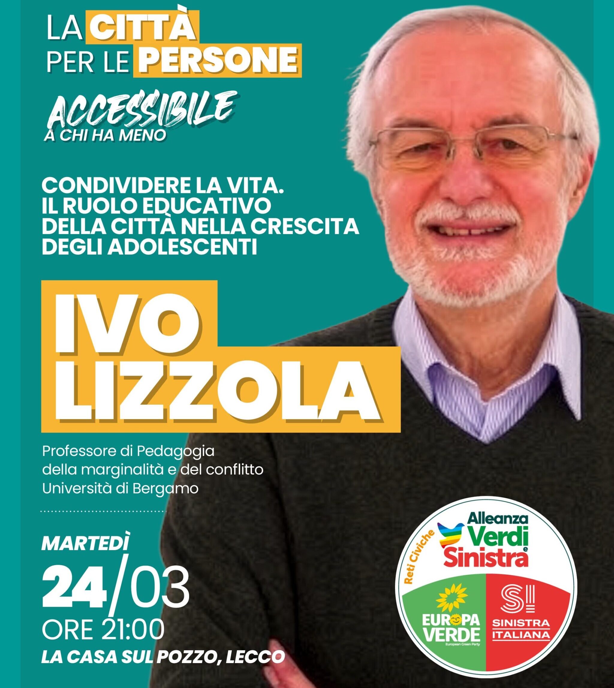LA CITTÀ COME SPAZIO EDUCATIVO: INCONTRO PUBBLICO SUGLI ADOLESCENTI A LECCO
