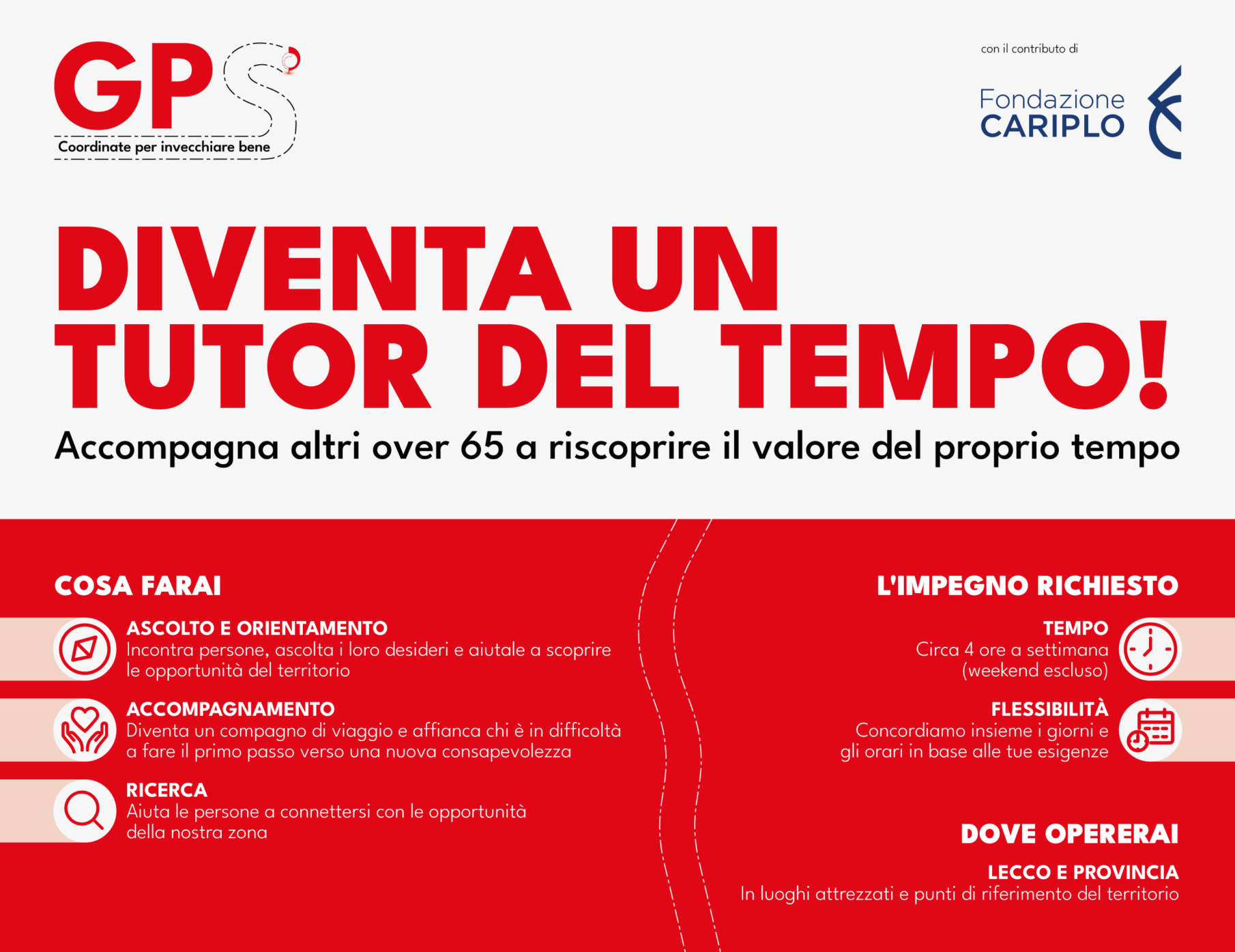 GPS CERCA TUTOR DEL TEMPO: VOLONTARI PER ACCOMPAGNARE GLI OVER 60 A RISCOPRIRE IL PROPRIO TEMPO