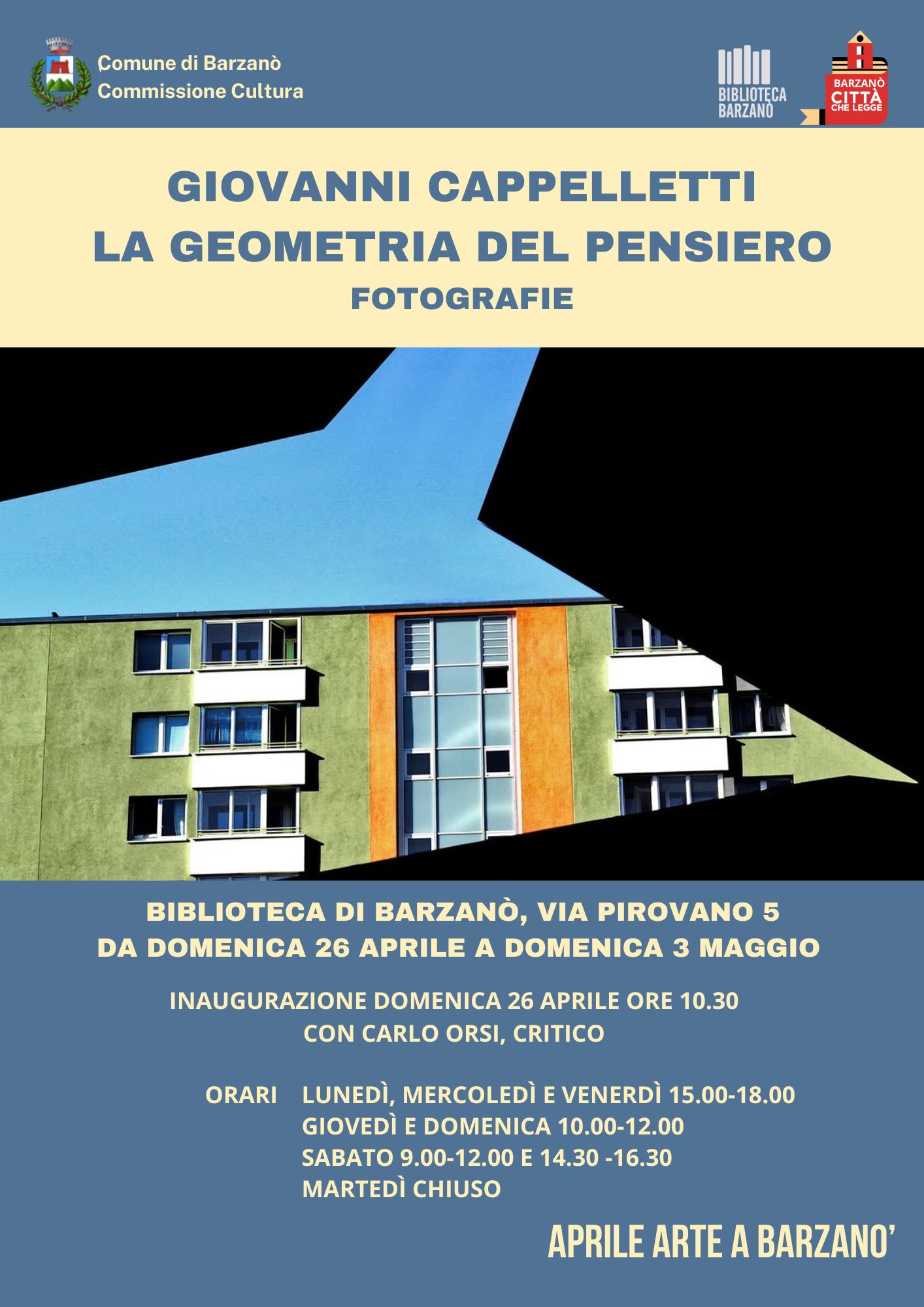 APRILE ARTE A BARZANÒ 2026: MOSTRE E APPUNTAMENTI DAL 24 APRILE AL 3 MAGGIO