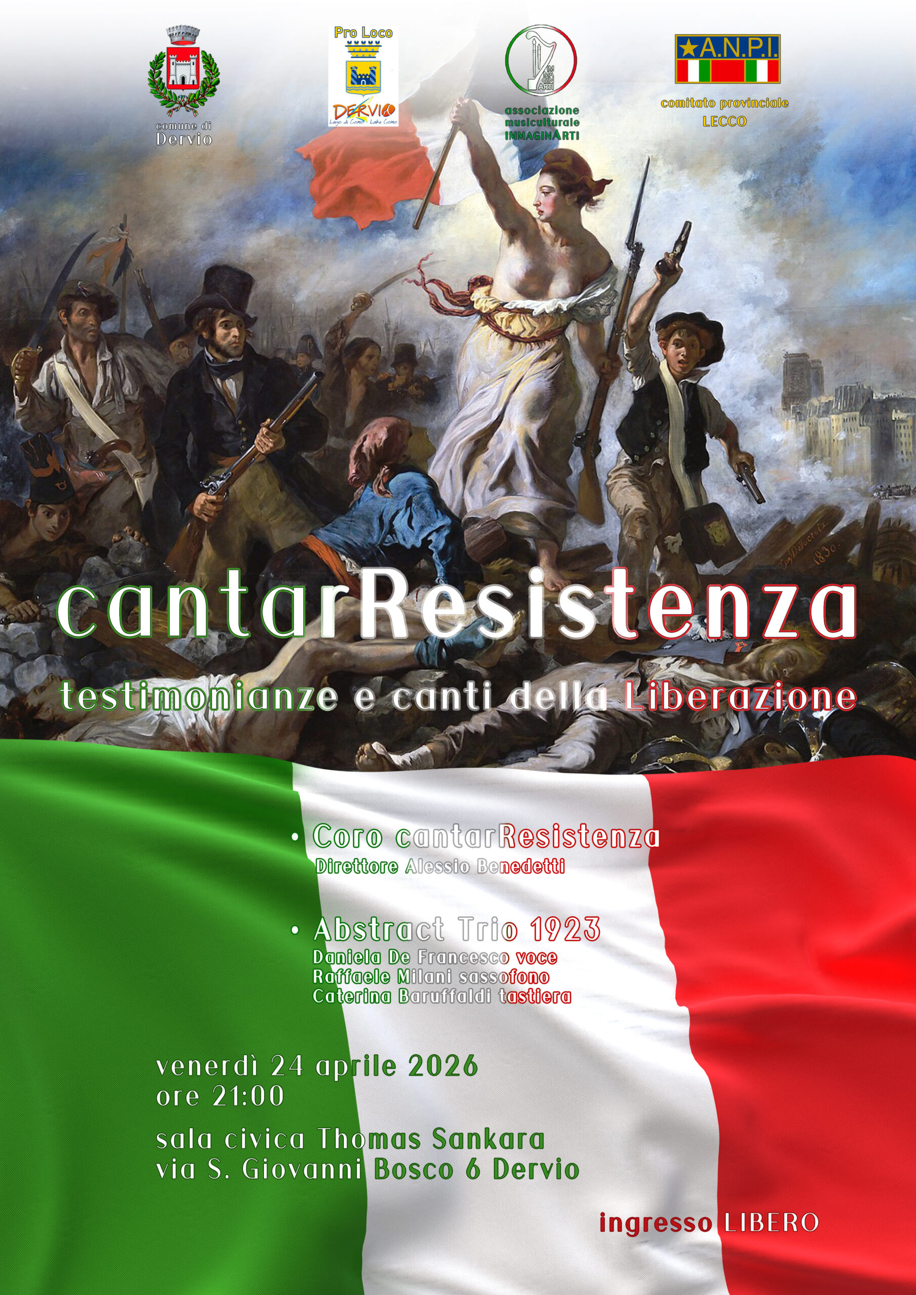 DERVIO CELEBRA LA FESTA DELLA LIBERAZIONE CON LO SPETTACOLO “CANTARRESISTENZA”