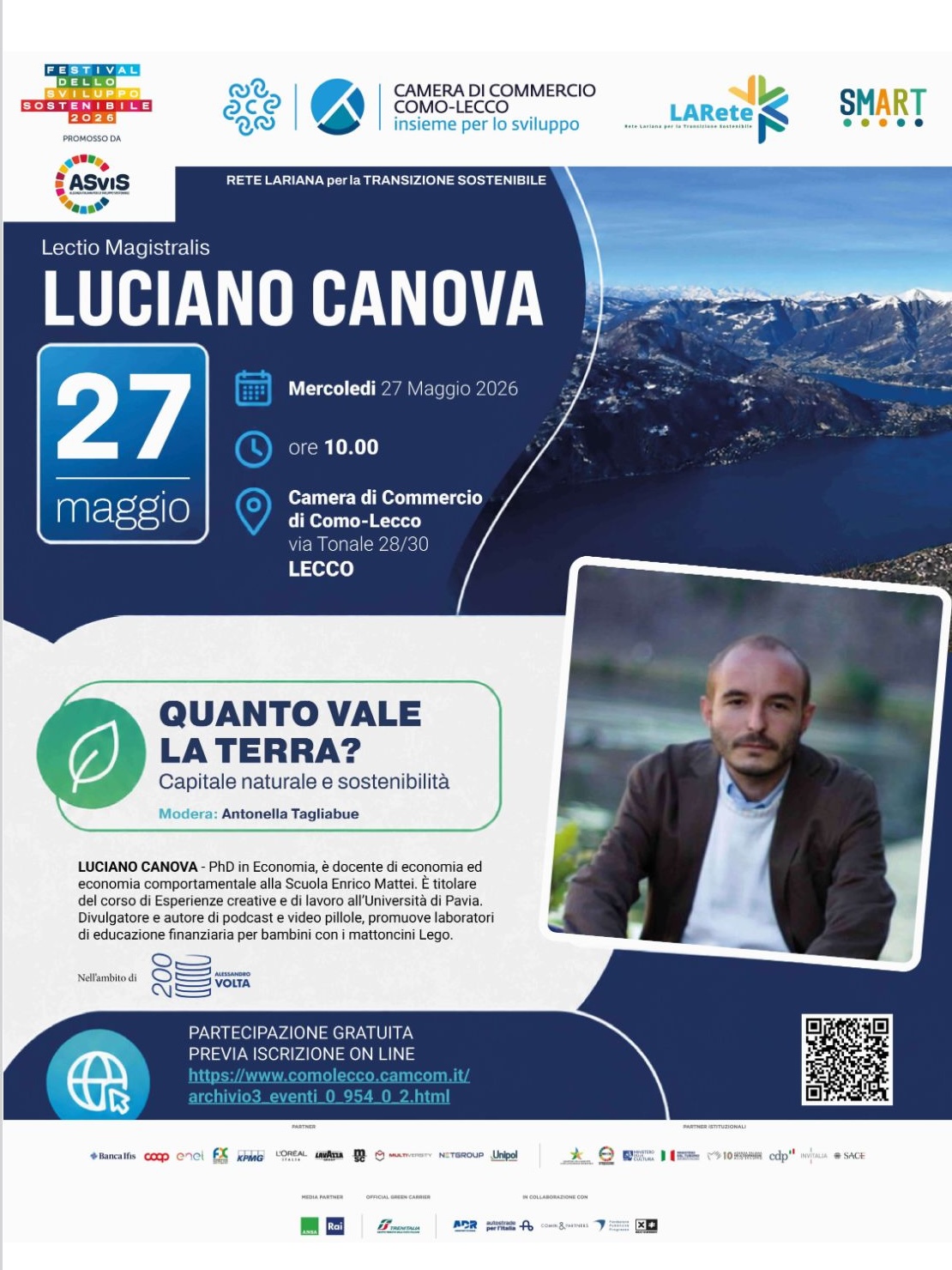 QUANTO VALE LA TERRA? IL PROFESSOR LUCIANO CANOVA ALLA CAMERA DI COMMERCIO CO-LC