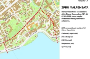 Ampliata la Zpru del centro e del lungolago