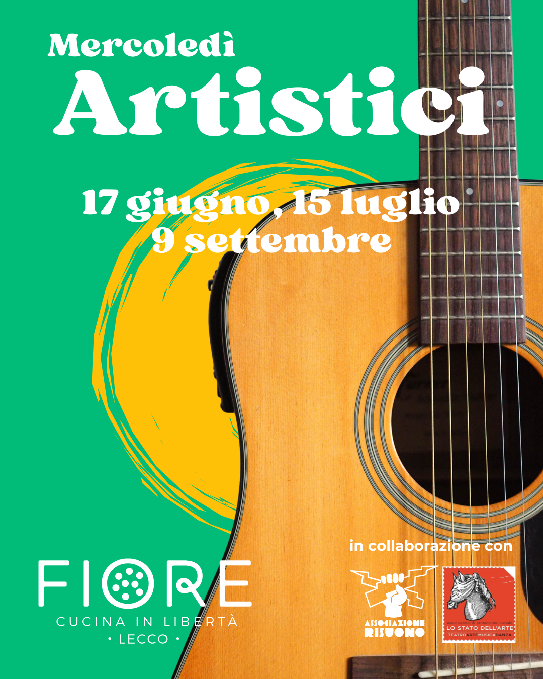 A FIORE CUCINA IN LIBERTA’ ARRIVANO I “MERCOLEDI’ ARTISTICI”