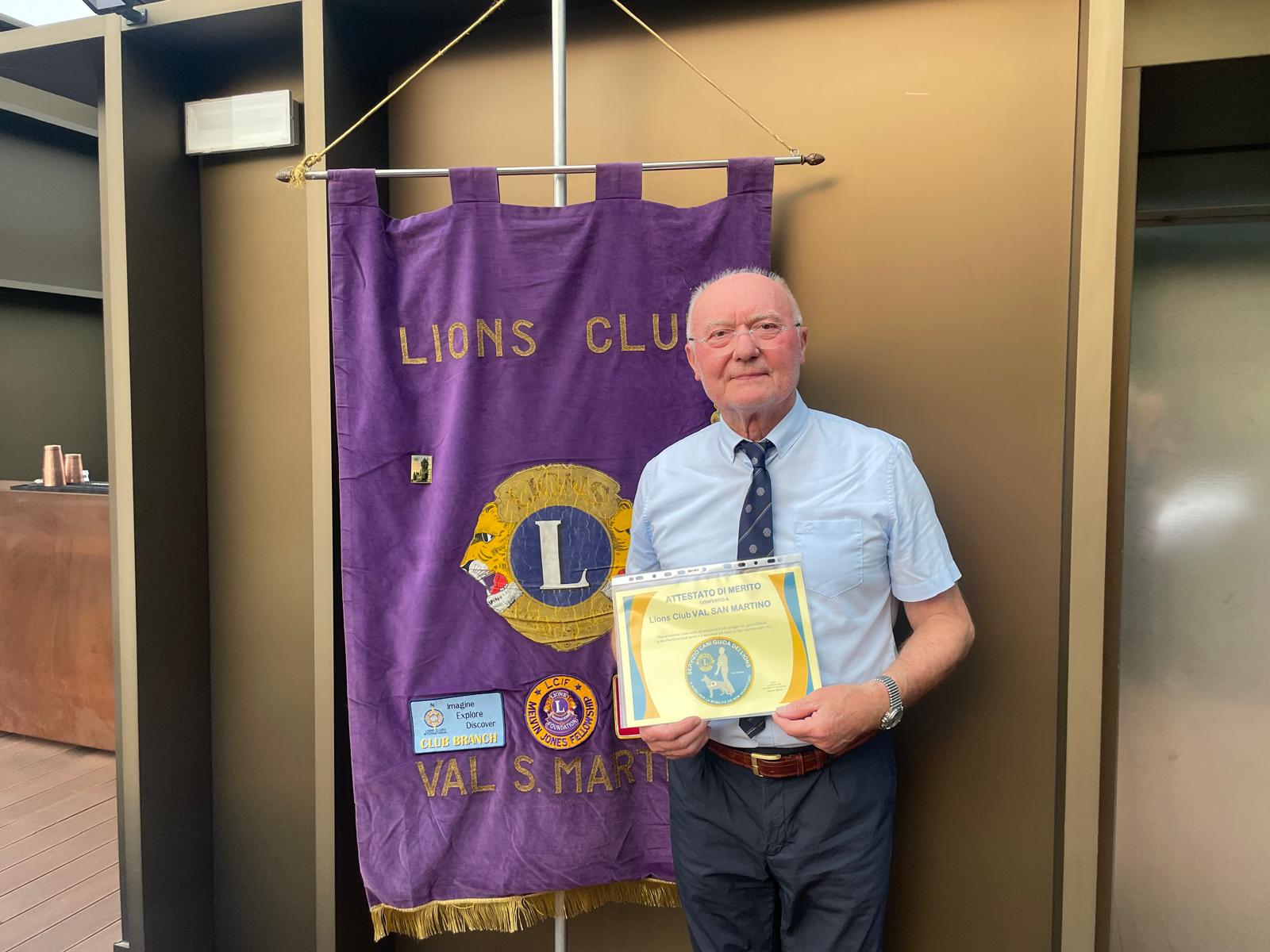 LIONS CLUB VAL SAN MARTINO, BONACINA CONFERMATO ALLA GUIDA IN VISTA DEI 45 ANNI DEL GRUPPO
