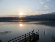 Tramonto sul lago di Alserio