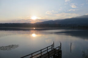 Tramonto sul lago di Alserio