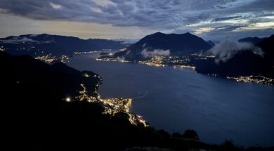 Vista del Lago di Como e di Bellano da Camaggiore
