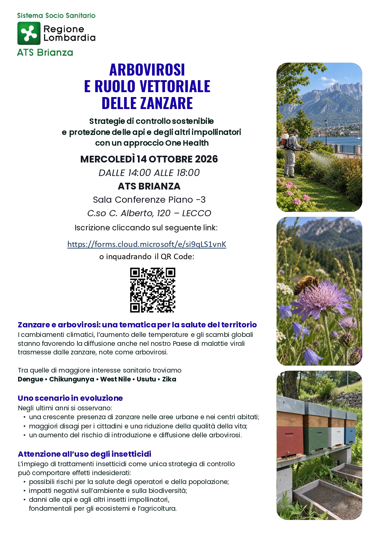 ARBOVIROSI E ONE HEALTH, ATS BRIANZA RIUNISCE ESPERTI E OPERATORI PER UNA PREVENZIONE SOSTENIBILE