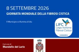 Giornata Mondiale della Fibrosi Cistica il Municipio di Mandello si illumina di blu martedì 8 settembre