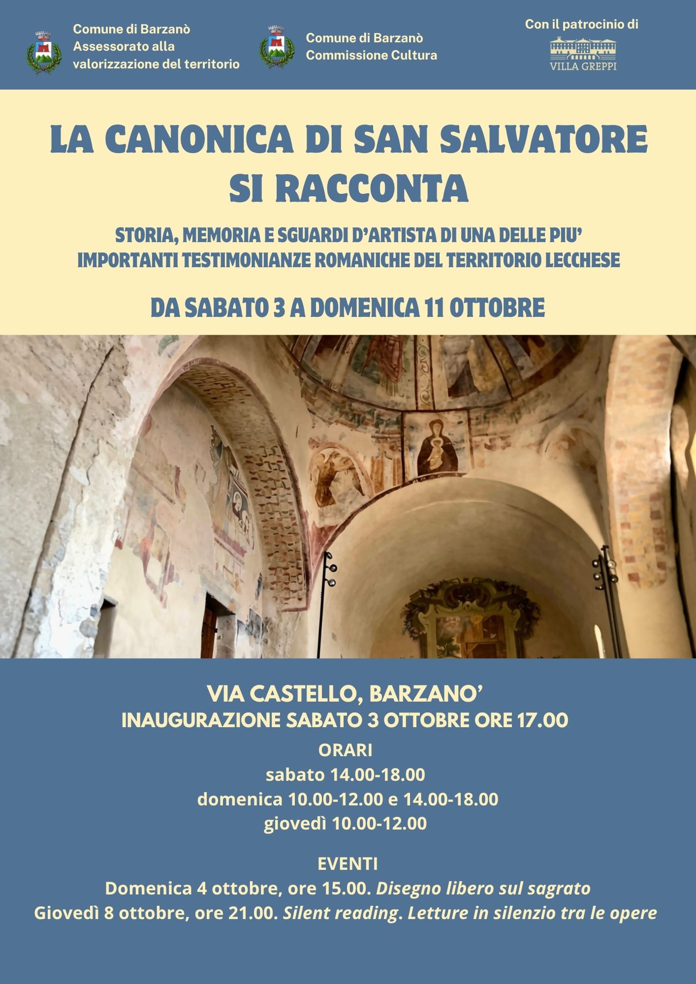 A BARZANÒ LA CANONICA DI SAN SALVATORE SI RACCONTA TRA STORIA, ARTE E MEMORIA