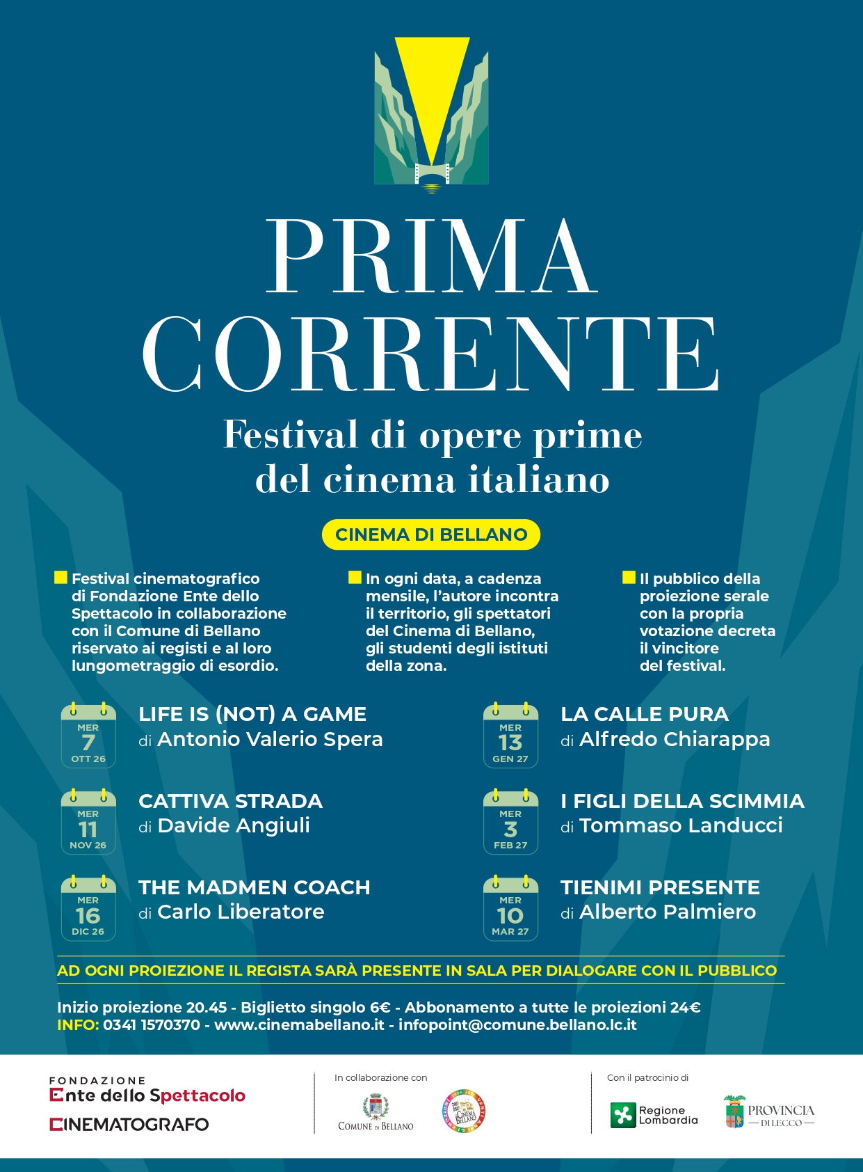A BELLANO NASCE PRIMA CORRENTE: SEI OPERE PRIME PER SCOPRIRE IL FUTURO DEL CINEMA ITALIANO