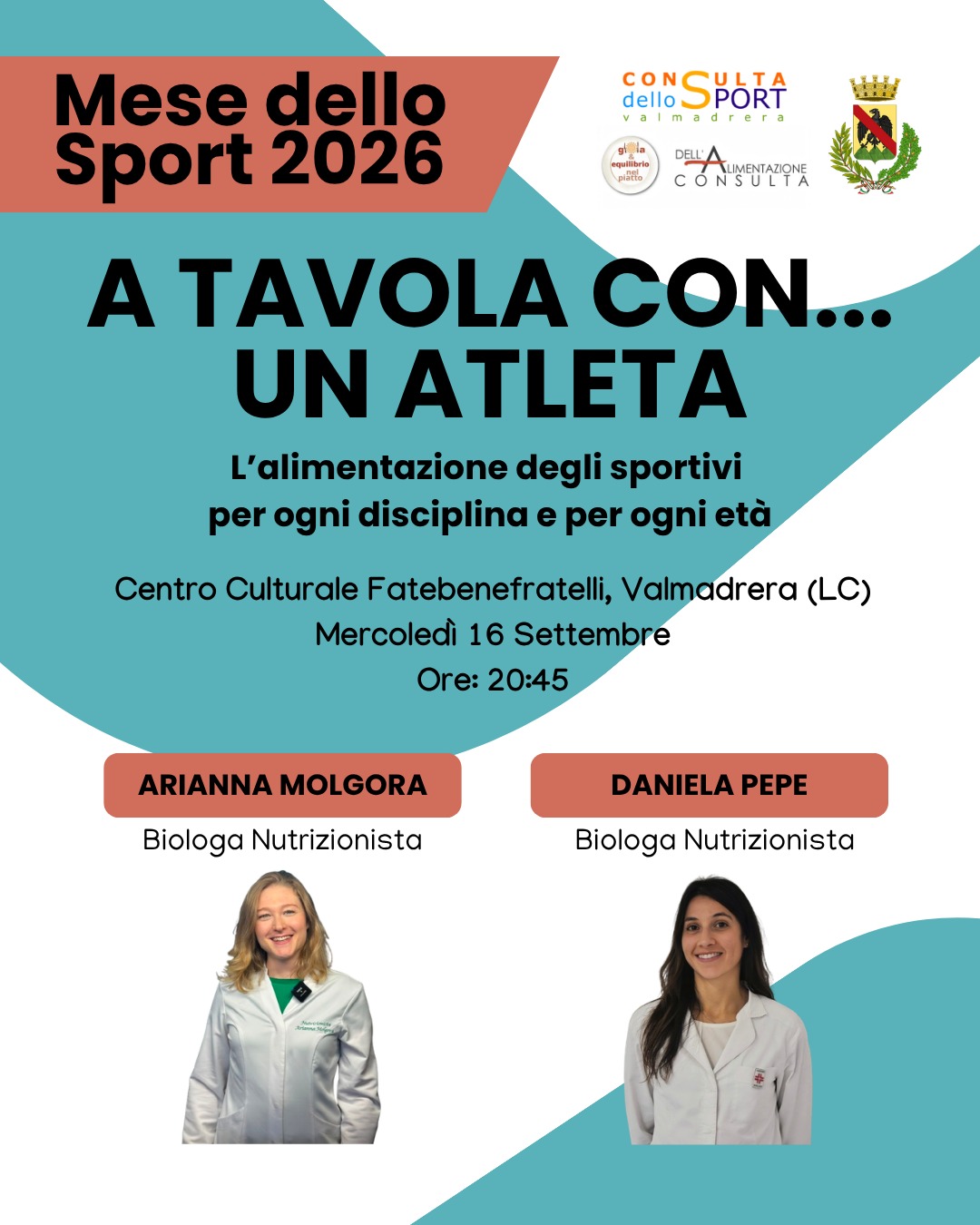 MESE DELLO SPORT 2026, A VALMADRERA SI PARLA DI ALIMENTAZIONE E SPORT