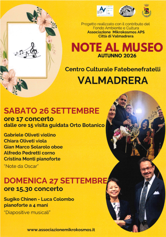 VALMADRERA, UN WEEKEND TRA MUSICA E CULTURA AL CENTRO FATEBENEFRATELLI