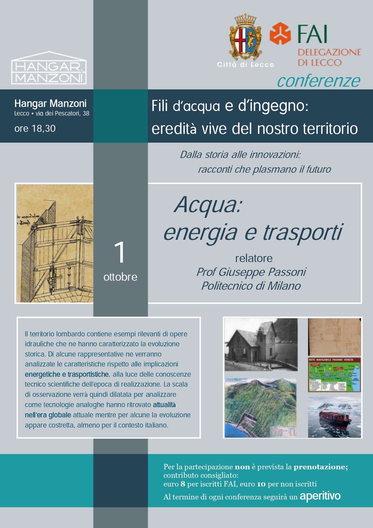 FILI D’ACQUA E D’INGEGNO: A LECCO UN CICLO DI INCONTRI PER RISCOPRIRE L’EREDITÀ DEL TERRITORIO