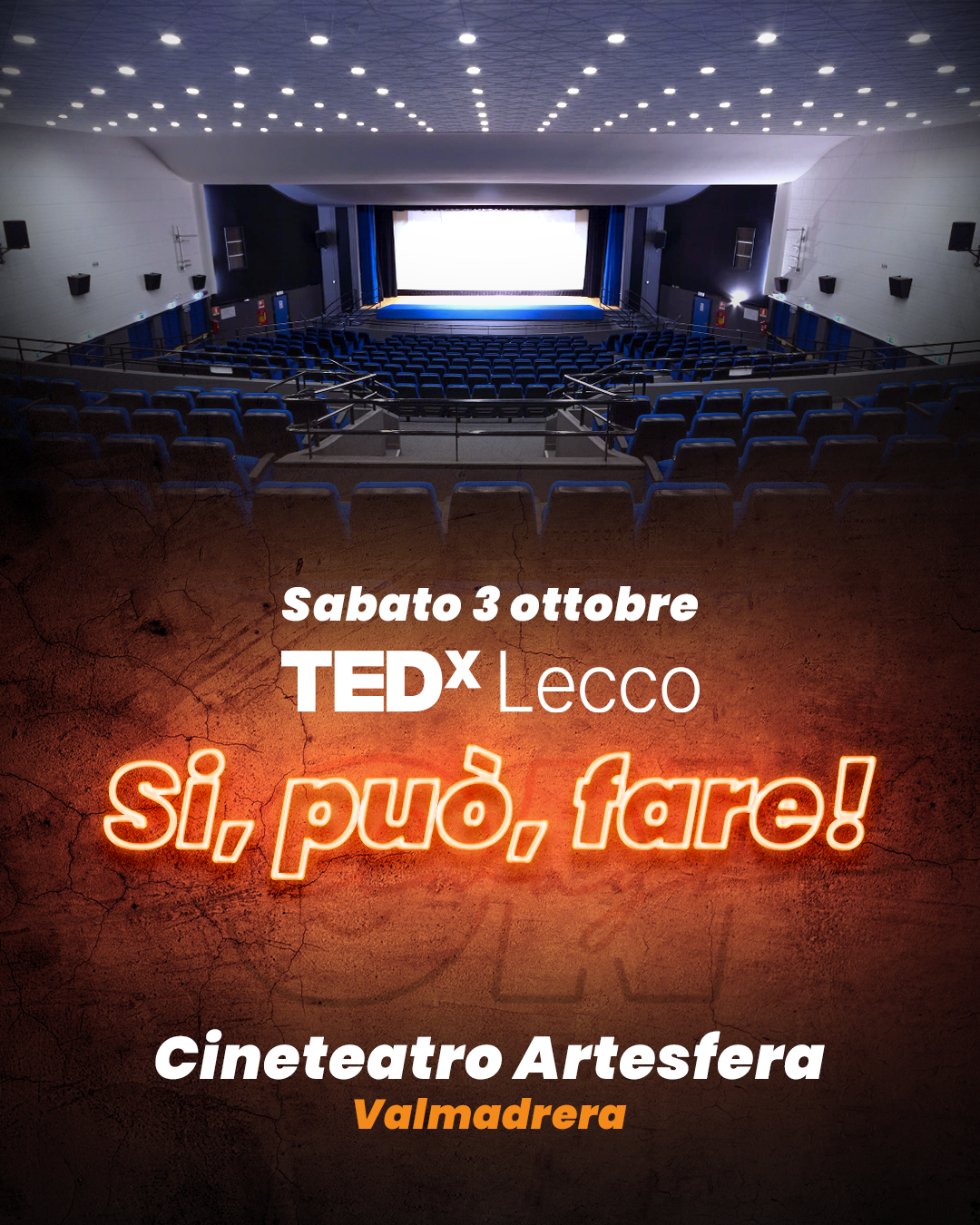 TEDXLECCO CAMBIA SEDE: “ALWAYS ON” SI TRASFERISCE AL CINETEATRO ARTESFERA DI VALMADRERA
