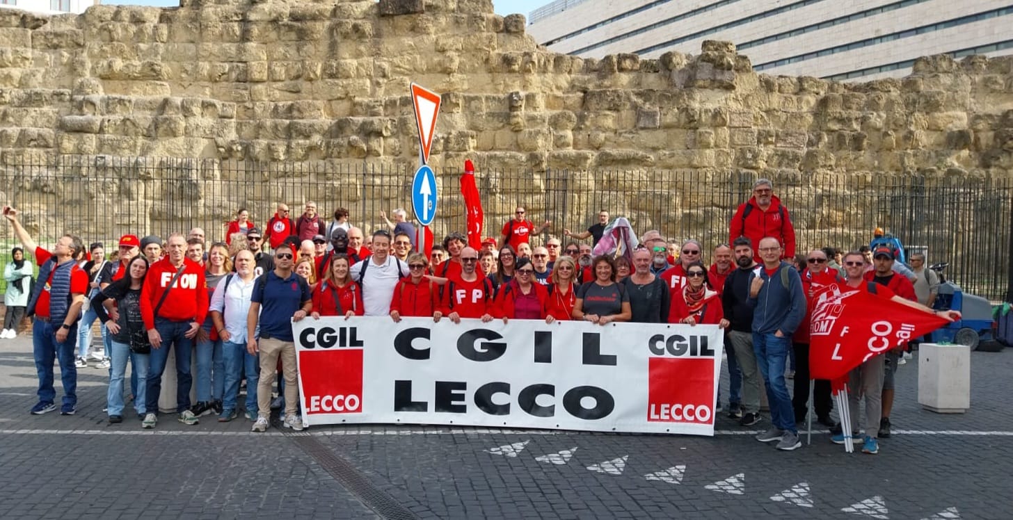 LA VIA MAESTRA, ANCHE LECCO IN PIAZZA A ROMA PER IL LAVORO, LA PACE E I DIRITTI
