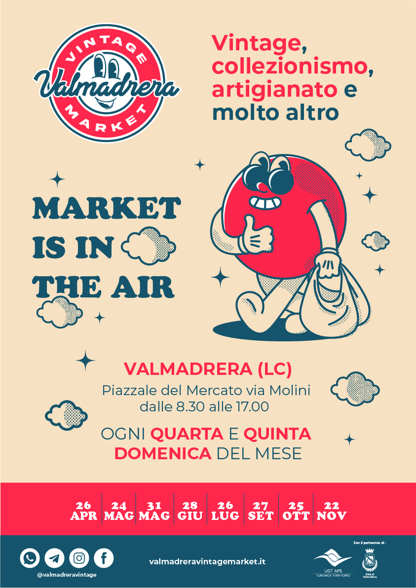 VALMADRERA, DOMENICA TORNA IL VINTAGE MARKET: PIU’ SPAZIO AL FOOD E TANTE CURIOSITA’ DA SCOPRIRE